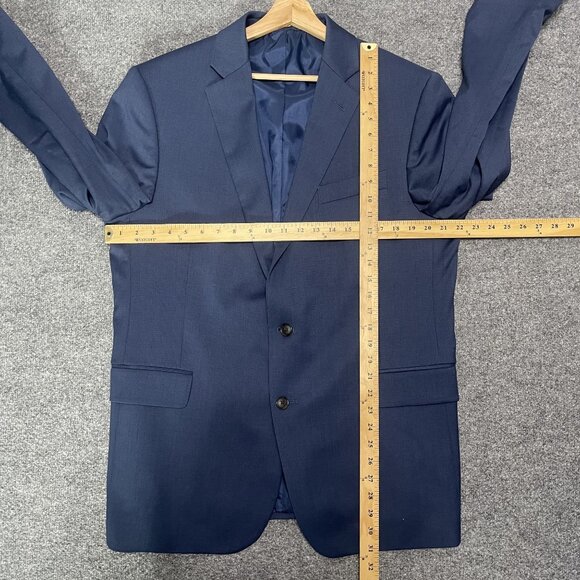 Stafford Blue Classic Fit Coolmax All Season Mens Blazer Suit Jacket 46R - Picture 10 of 10